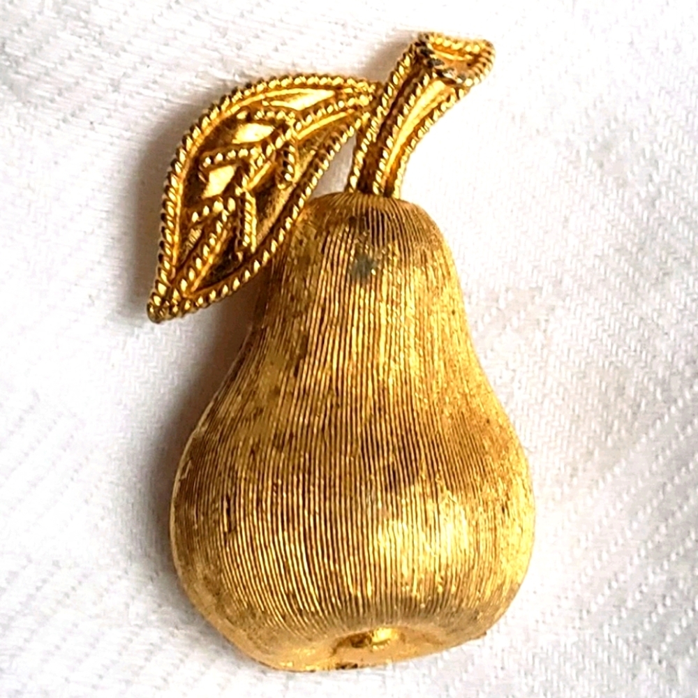 Crown Trifari Vintage Pear Brooch